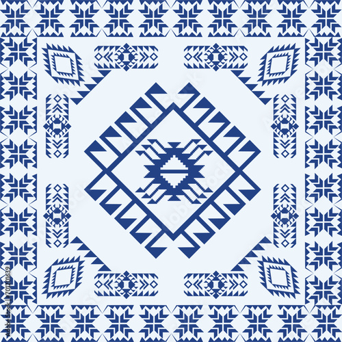  vector ethnic carpet motif pattern, rug motif, tribal pattern