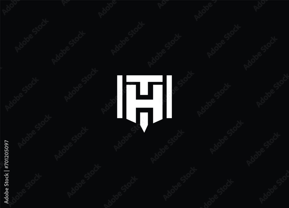 Initial Letters HT Logo Design Initial Letters HT Logo Design