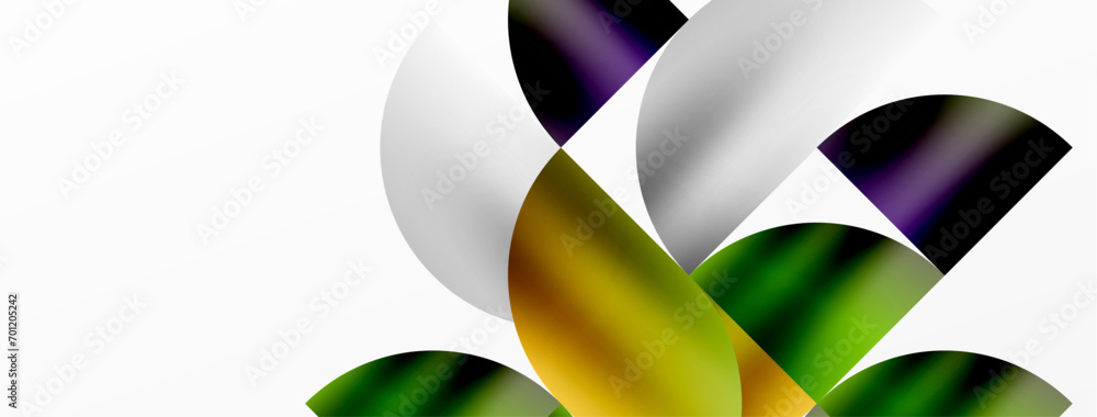 Exquisite backdrop marrying modern minimalism with metallic allure. Featuring round triangles, it exudes geometric sophistication and understated charm for wallpaper, banner, background, landing page