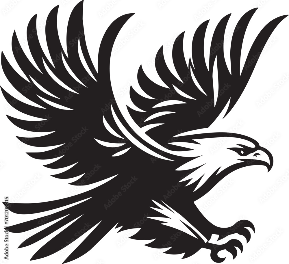 Obraz premium Soaring Eagle Silhouette