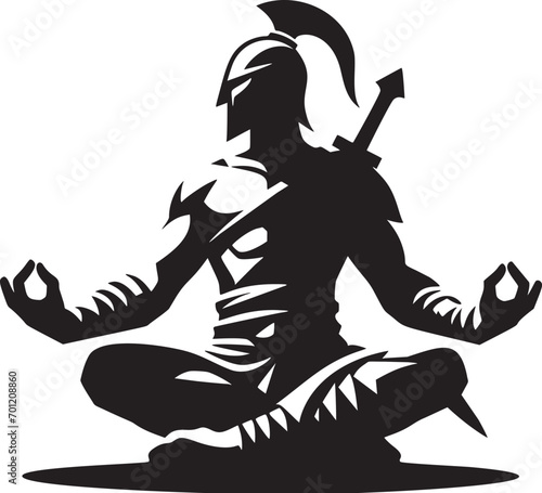 Warrior Meditation Silhouette