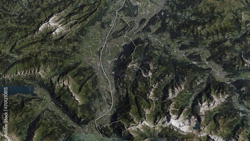 Liechtenstein outlined. High-res satellite map photo