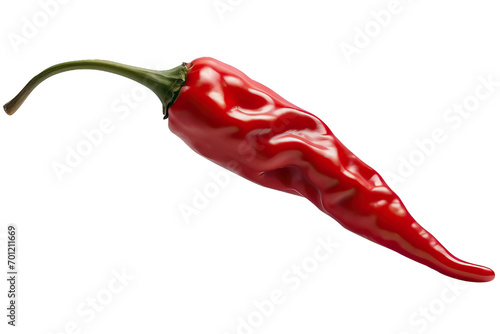 Ripe red hot chili peppers vegetable isolated on transparent background
