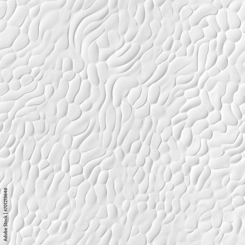 Naklejka premium Abstract 3d white background, organic shapes seamless pattern texture.