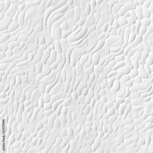 Fototapeta Naklejka Na Ścianę i Meble -  Abstract 3d white background, organic shapes seamless pattern texture.