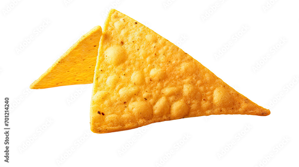 Single nacho chip isolated on transparent a white background Single nacho chip isolated on transparent a white background