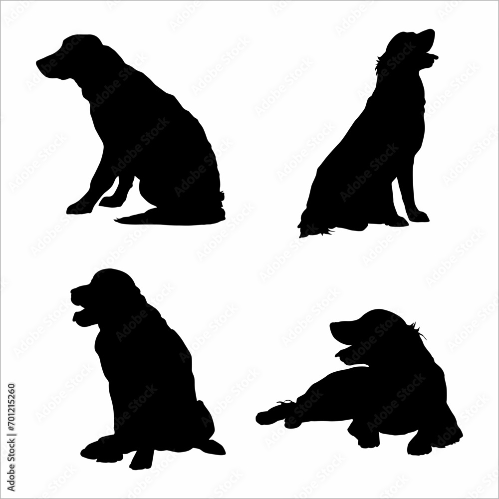Dog silhouette collection