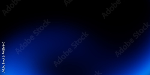 Foto Black and dark blue smooth gradient abstract background image,Dark tone