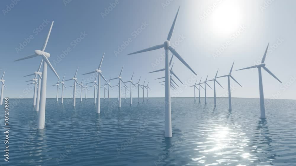 Wind farm for clean energy ESG business, 3d rendering Wind farm for clean energy ESG business, 3d rendering