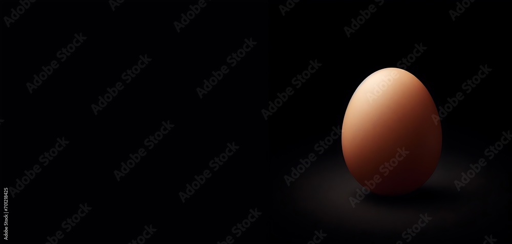 A premium image of beautiful egg with black background, generative ai A premium image of beautiful egg with black background, generative ai