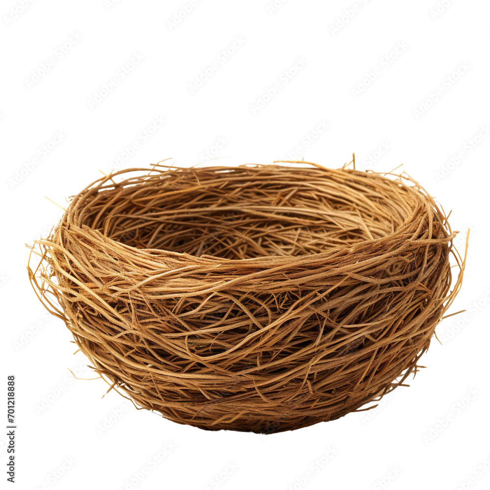 Empty bird nest isolated on white background Empty bird nest isolated on white background