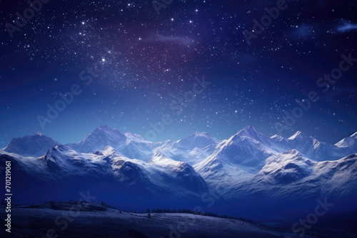 Landscape astronomy galaxy beauty night mountain space sky starry background blue nature travel © SHOTPRIME STUDIO