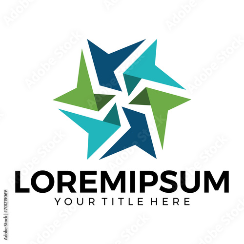 Free Download Modern abstract business logo design vector illustration. Geometrical abstract logo.	
 - GFXLoad