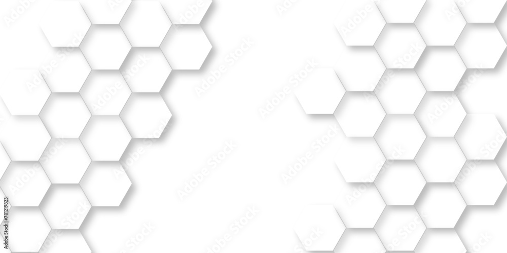 Abstract background with hexagons Abstract hexagon polygonal pattern background vector. seamless bright white abstract honeycomb background.	
 - obrazy, fototapety, plakaty 