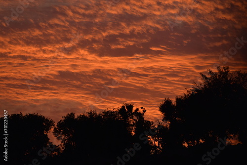 sunset in the mountains