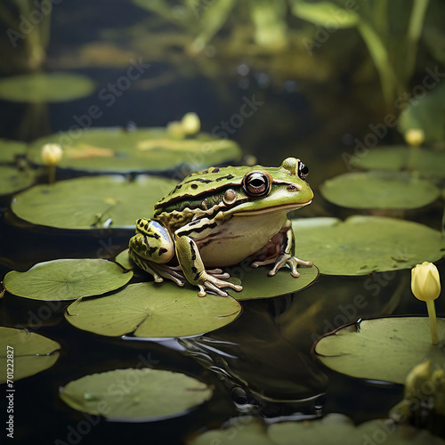 A Frog's Symphony in Nature ai generated