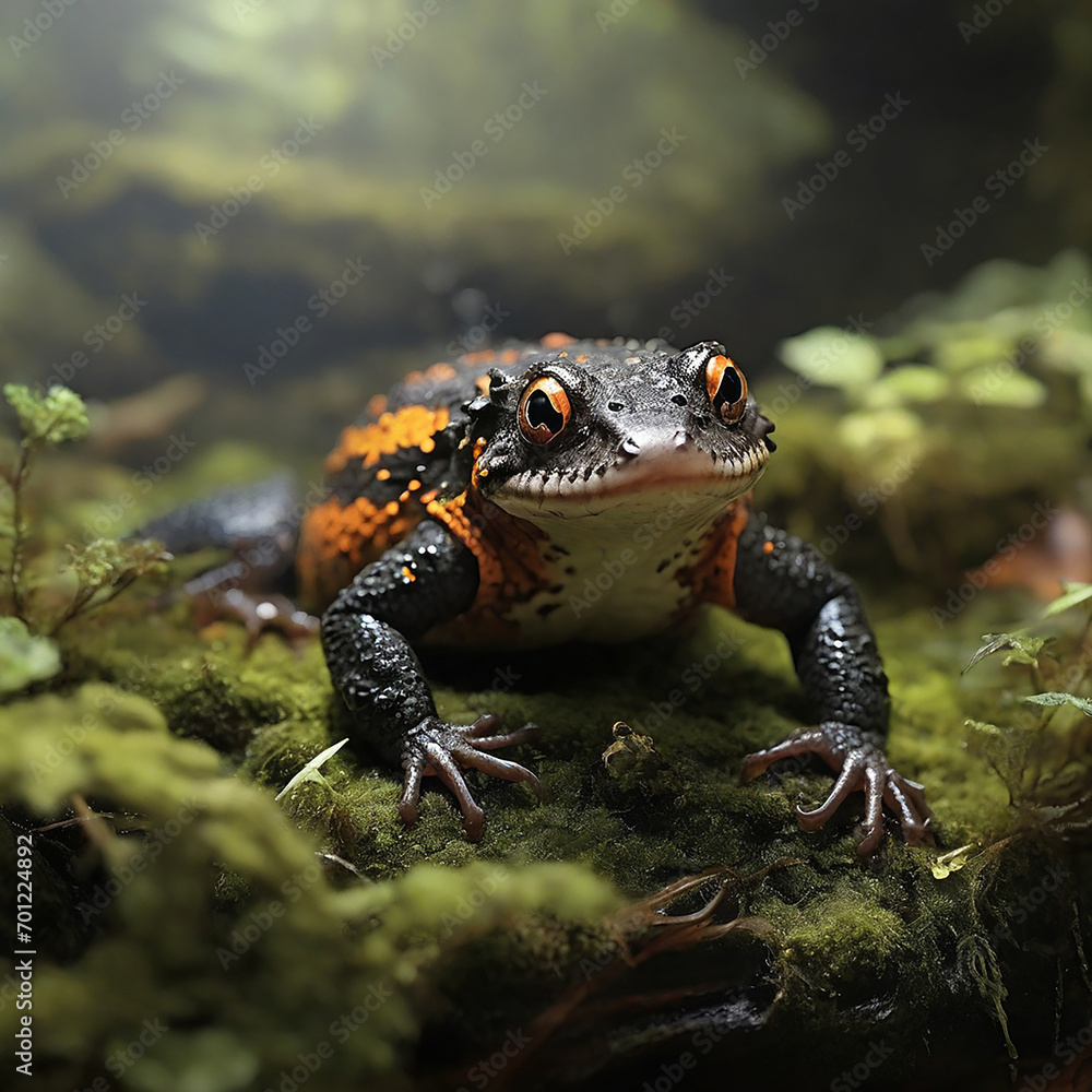 Obraz premium A Salamander's Tale ai generated