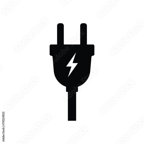 power plug, electric plug, plug on white  photo