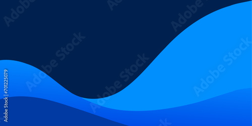 Blue wave, water wave, lines, blue sky background. Vector texture design poster banner abstract blue wallpaper background