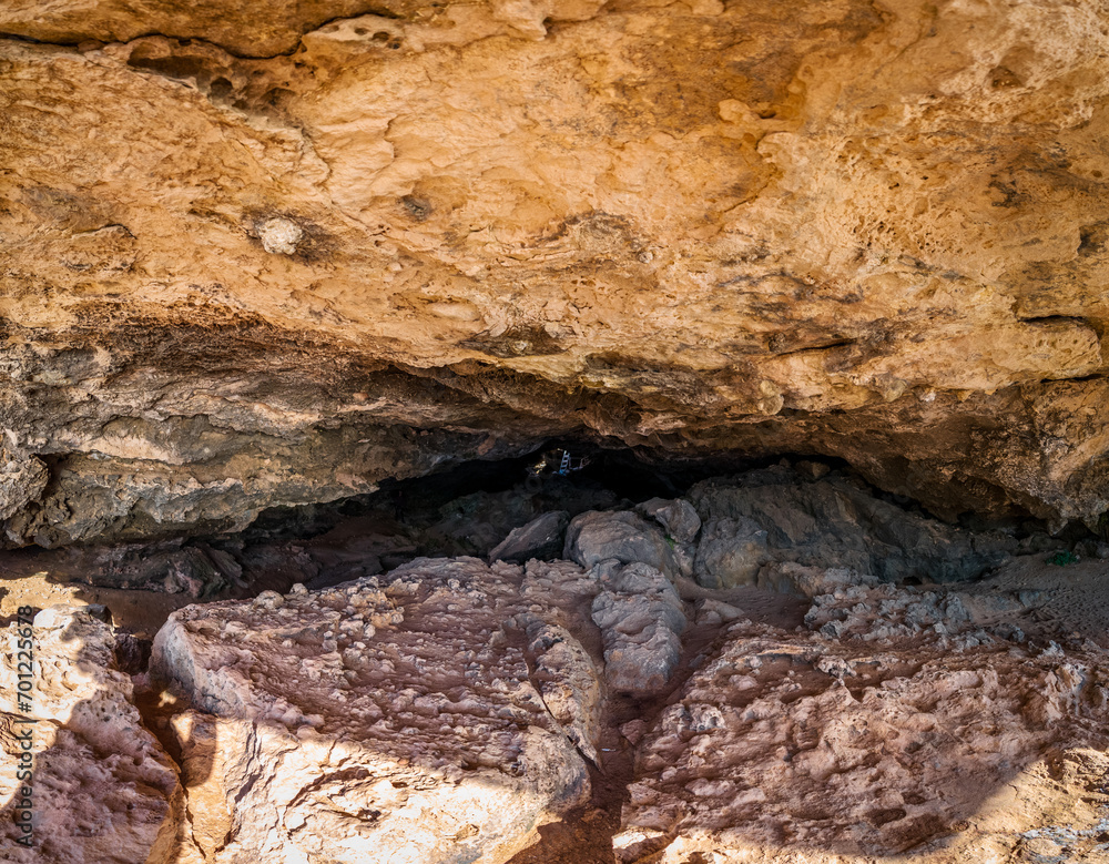 Majestic Natural Cave Entrance Captured at Golden Hour Majestic Natural Cave Entrance Captured at Golden Hour
