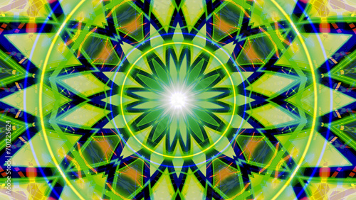 Mandala 3D Kaleidoscope seamless loop Psychedelic Trippy Futuristic Traditional Tunnel Pattern for Consciousness Meditation Background Video Relaxing Ethnic Colorful pattern Chakra Kundalini Yoga