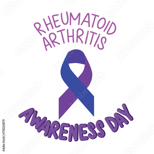 Rheumatoid Arthritis Awareness Day inscription. Handwriting text banner concept Rheumatoid Arthritis Awareness Day. Hand drawn vector art.