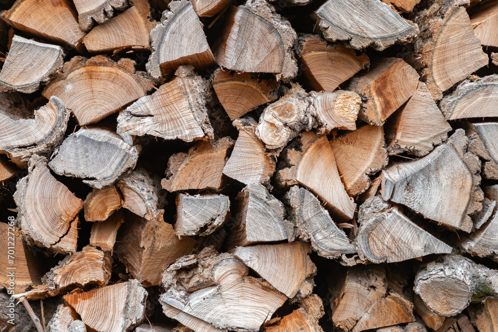 Stacked firewood. Preparation of firewood for the winter. Stocks of wooden firewood. Stacked firewood. Village lifestyle. Stacked firewood. Preparation of firewood for the winter. Stocks of wooden firewood. Stacked firewood. Village lifestyle.