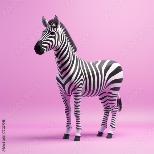 Zebra icon in silhouette  gracefully standing against a serene pastel lavender background  exuding elegance and charm. Ideal for nature-themed designs and advertisements.
