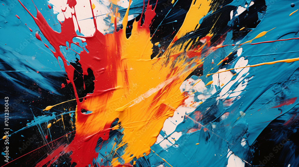 A symphony of abstract brushstrokes in bold and vibrant colors, creating a lively and artistic wallpaper.