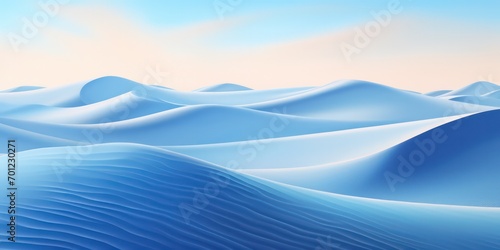 Abstract background featuring blue sand dunes, evoking a sense of tranquil desert beauty. © Fayrin