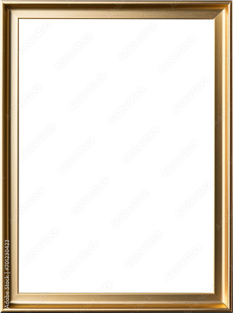 Wooden frame isolated on transparent background. PNG