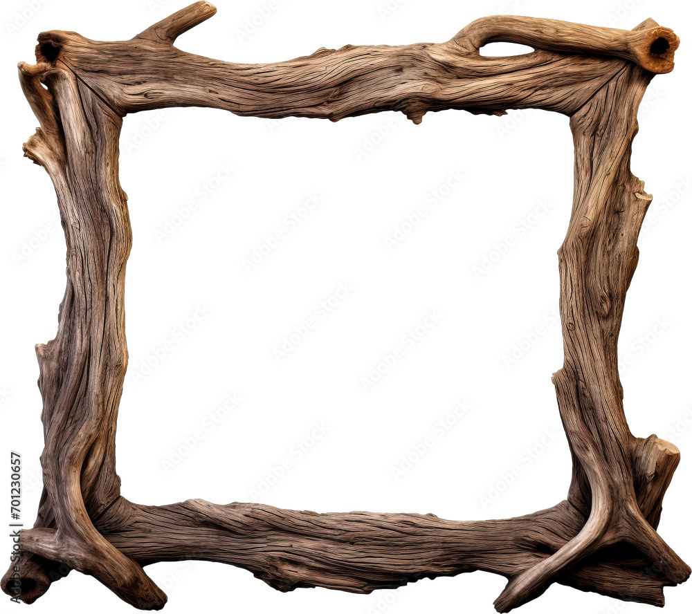 Wooden frame isolated on transparent background. PNG Wooden frame isolated on transparent background. PNG