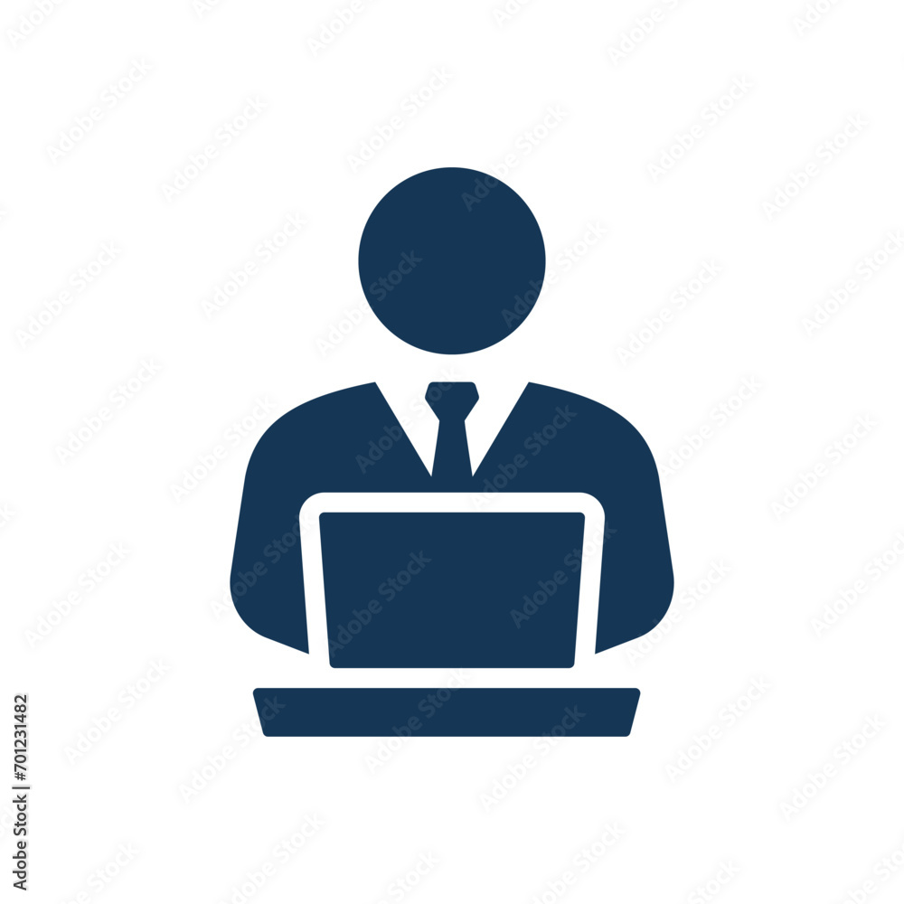 Employee icon. Vector illustration isolated on white background. Employee icon. Vector illustration isolated on white background.