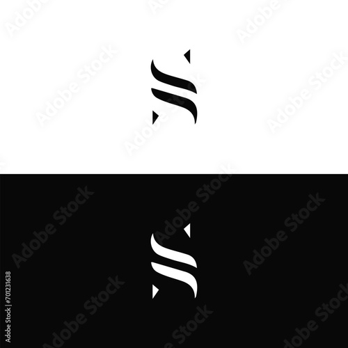 luxury elegant white letter S logo design with floral and leaf ornaments. initial S logo. monogram typography letter S. Feather logo flourish. logo boutique, hotel, restaurant. business, company, etc