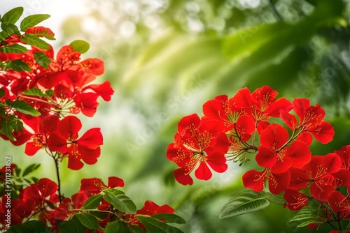 red flowers in the garden © Aamir