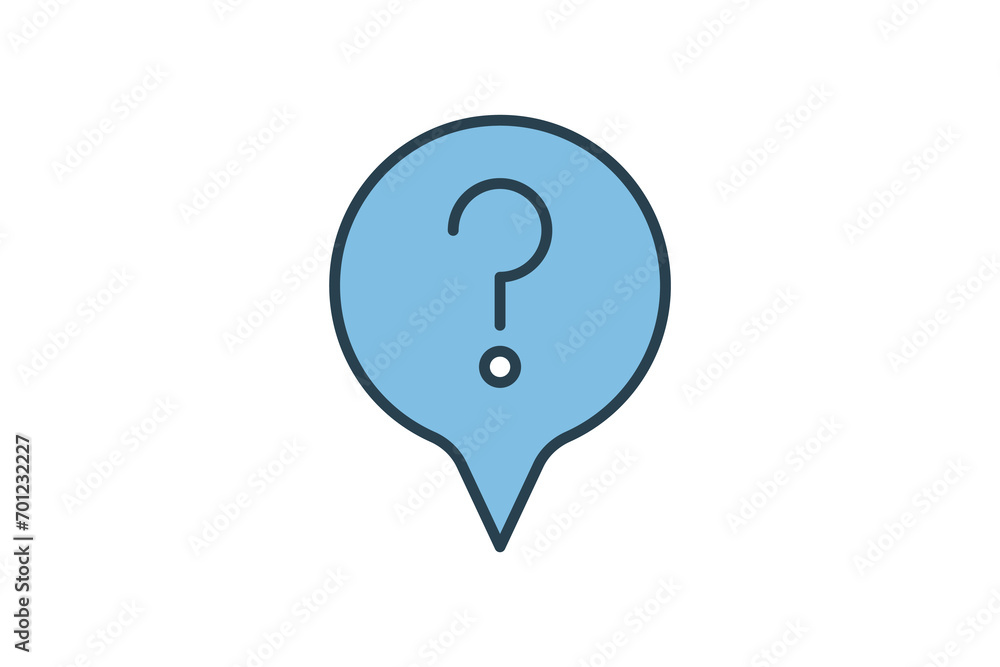 help icon. icon related to basic web and UI. suitable for web site, app, user interfaces, printable etc. flat line icon style. simple vector design editable