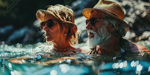 Paar Senioren Badeurlaub