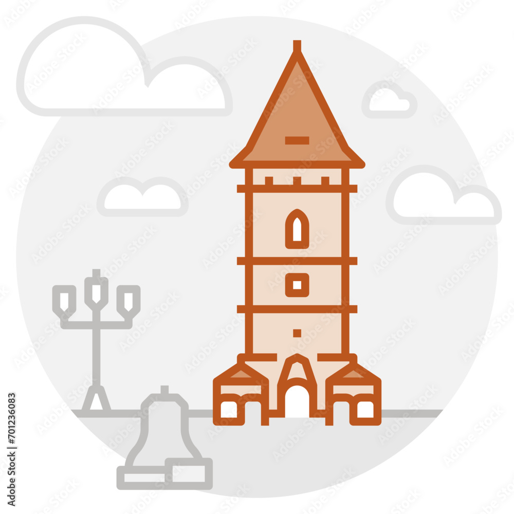 St. Urban Tower. Landmark building of Kosice, Slovakia
