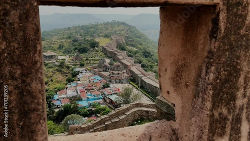 Kumbhalgarh Fort is a famous Indian tourist landmark. Rajasthan, India. 
