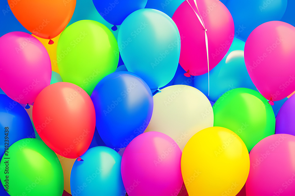 balloons of various colors. Generative AI balloons of various colors. Generative AI