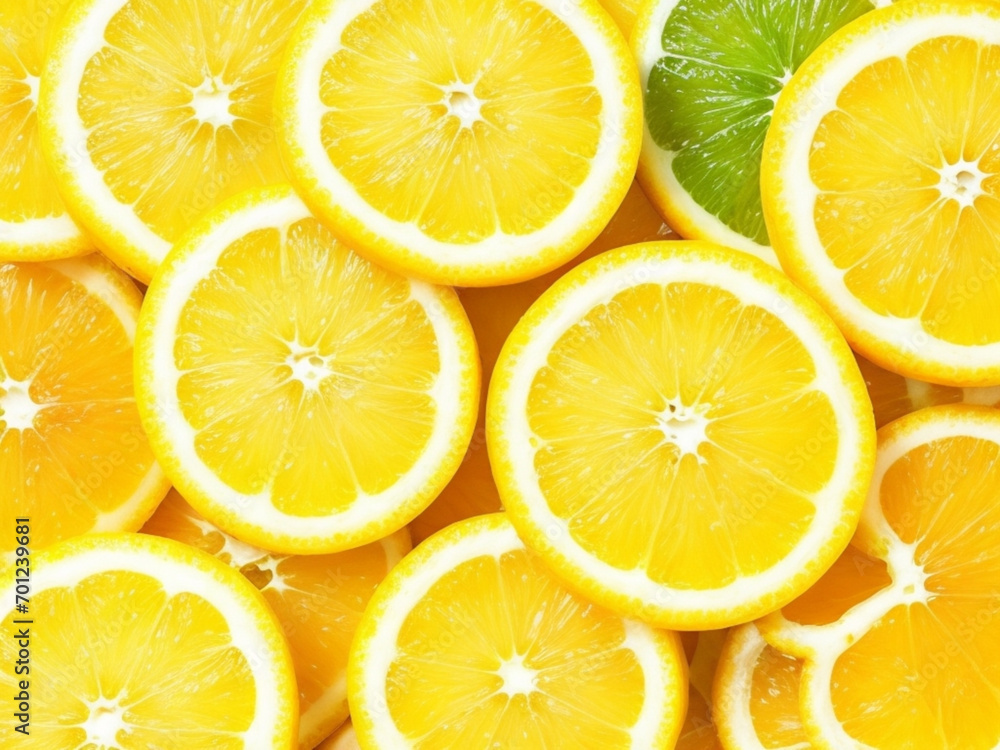 Background of fresh and juicy tangerine slices or mandarin fruit 