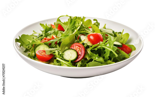 Plate Salad Ensemble isolated on transparent Background