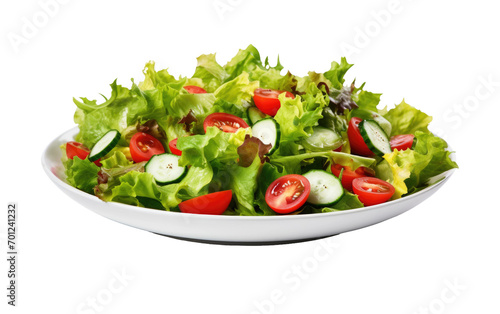 Vibrant Plate Salad isolated on transparent Background
