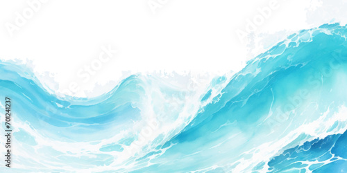 Abstract vector ocean wave soft blue and white background. Seamless pattern with blue waves.