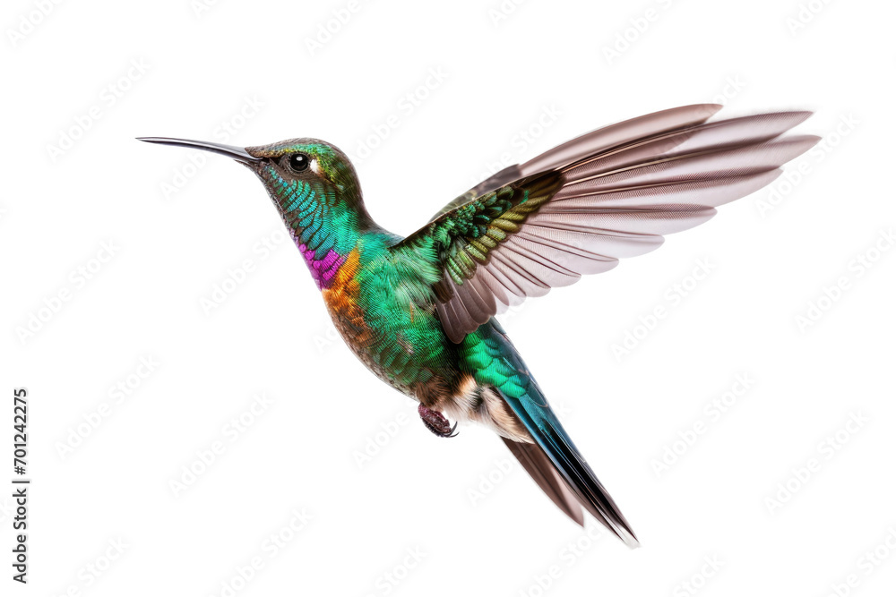 Fototapeta premium Colorful Hummingbird Isolated On Transparent Background