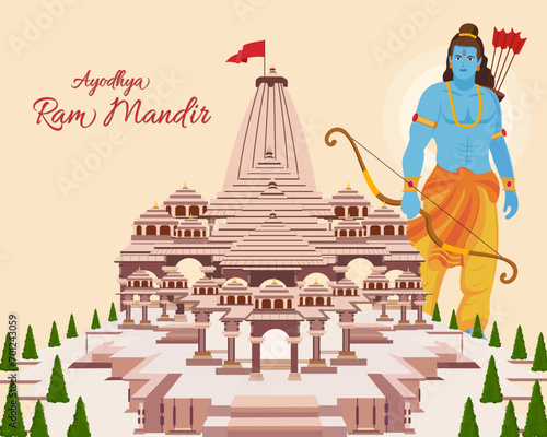Shri ram janambhoomi ram mandir temple in ayodhya birthplace lord rama