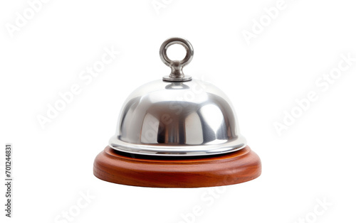 Gleaming Silver Reception Bell isolated on transparent background