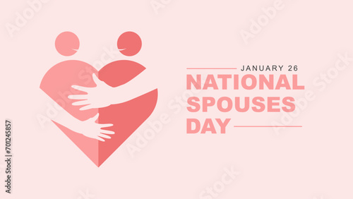Vector illustration of National Spouses day. It is celebrated every year on January 26