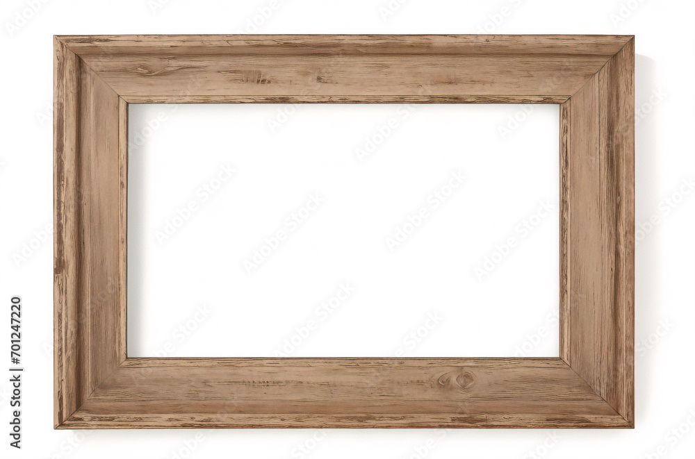Holzrahmen lehnt auf weißem Boden im Innenmodell. Vorlage eines an einer Wand gerahmten Bildes 3D-Rendering Holzrahmen lehnt auf weißem Boden im Innenmodell. Vorlage eines an einer Wand gerahmten Bildes 3D-Rendering