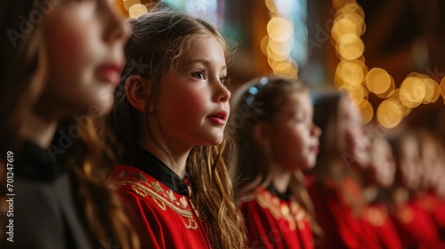 Children's Choir Singing in Christmas Service